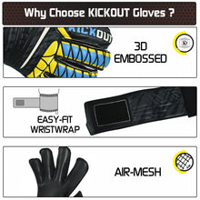 Load image into Gallery viewer, Kickout Black Rage GoalKeeper Glove with Finger Saves Kickout
